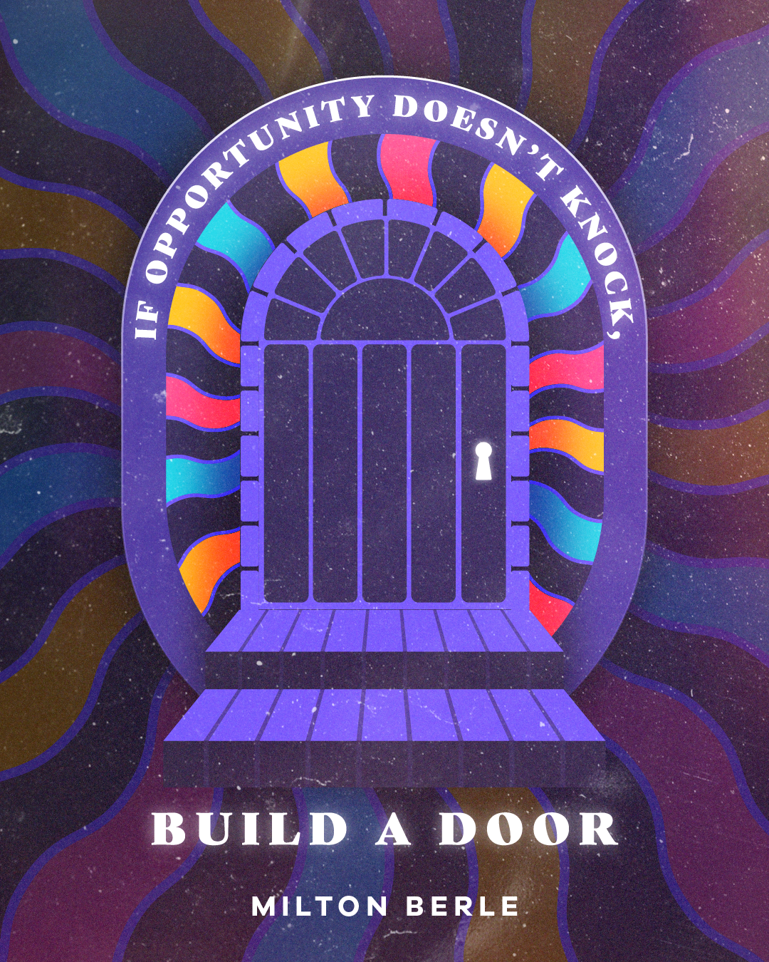 Quote: Build A Door graphic design illustration typography