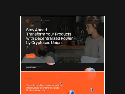 Union LP blockchain branding design landing page logo typography ui web3 website