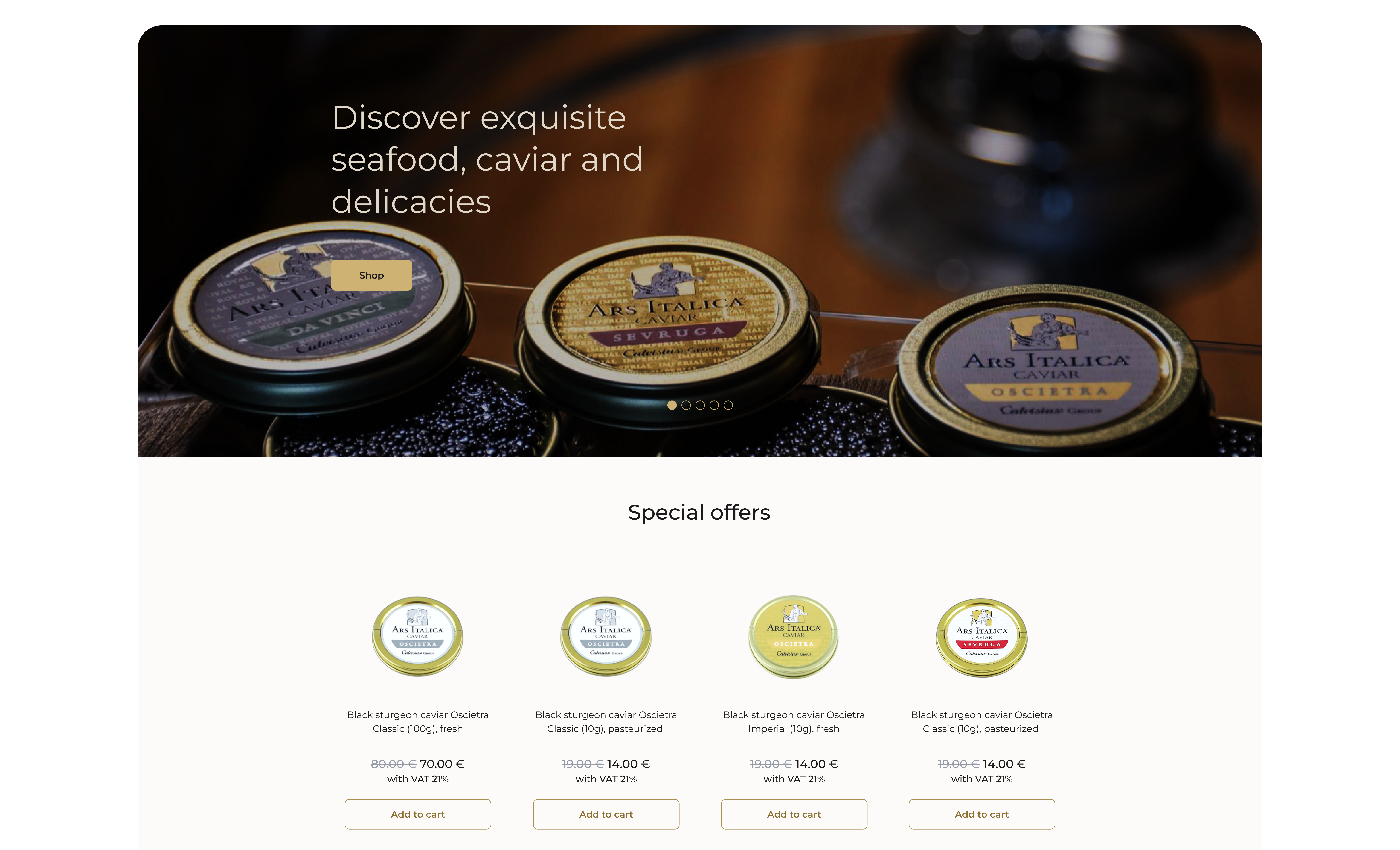 Seafood website e commerce seafood ui web