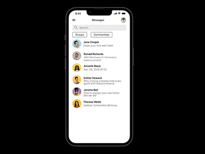 Messaging app ui 3d animation app branding design graphic design illustration iphoneui logo motion graphics typography ui ux