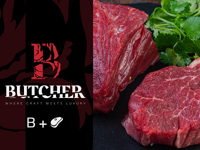 BUTCHER Logo Design butchery logo conceptual logo logo logodesign minimal logo design visual identity