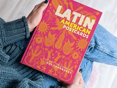 Latin American Postcard Book editorial design food illustration latina latino postcards