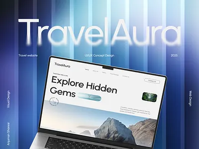 TravelAura-Travel Agency landing Page Design advanture brutalism clean design figma homepage landing page tour tourism travel travel agency travel website travelbookingwebsite ui ui design uiux vacation web web design website