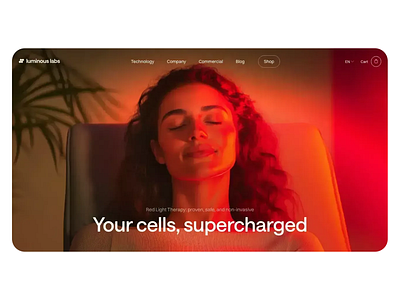 Wellness Tech Landing Page digital product ecommerce emotional design future health health platform hero section homepage layout landing page light therapy mobile first product highlight purchase funnel smart product startup design ui design ux design visual storytelling wearable tech wellness interface