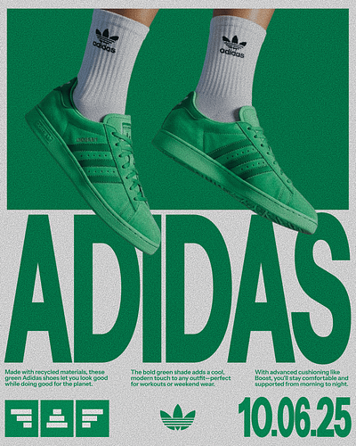 Adidas Eco Sneaker Ad flyer branding design flyer graphic design logo