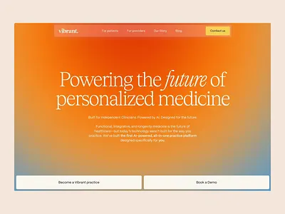 Future-Driven Healthcare Website Design ai platform digital clinic doctor portal functional design healthcare healthtech intuitive interface modern ux patient experience practice management product landing responsive design smart healthcare ui design user journey ux design warm palette web interface website wellness platform