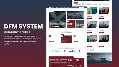 DFM System dfm figma landing page ui uiux website design
