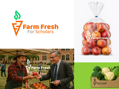 Fruits and vegetables Selling Logo branding carrot farm ffs letter logo fresh food fresh fruits green logo letter logo logo minimal need graphic designer need logo designer scholars selling food selling fruits simple logo vegetables