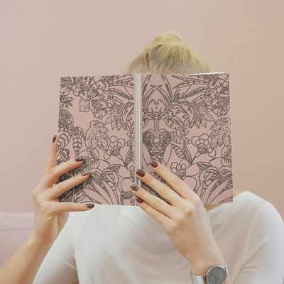 Floral and Fruits pattern design fabric design floral food illustration journal journal design pattern pattern design