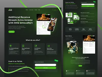 Platform for Culinary Bloggers 2025 branding design graphic design green illustration logo ux web webdesign