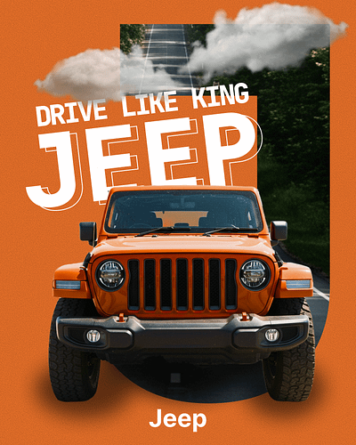 Jeep Ad flyer branding design flyer graphic design logo typography vector