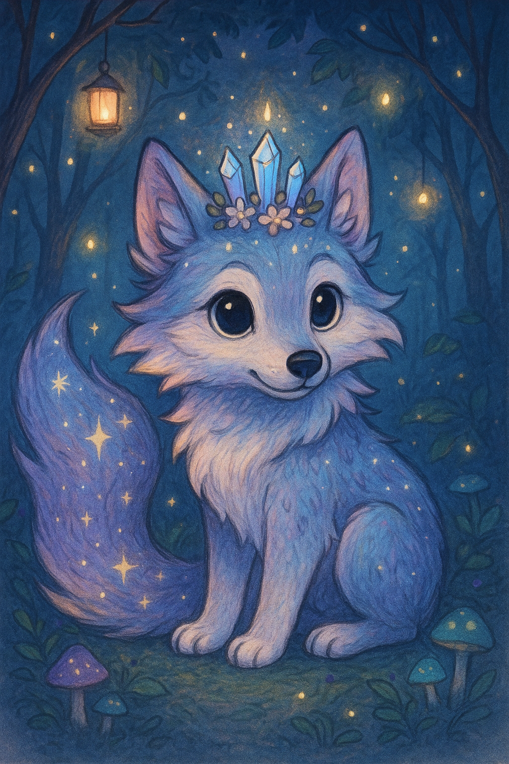 Fantasy Wolf Pup animal animals children childrens illustration cute design fantasy graphic design illustration