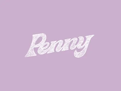 Penny custom lettering custom logo custom script handlettering lettered logo lettering script logo