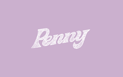 Penny custom lettering custom logo custom script handlettering lettered logo lettering script logo