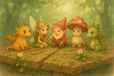 Forest Meeting animal animals children childrens illustration cute design fantasy graphic design illustration
