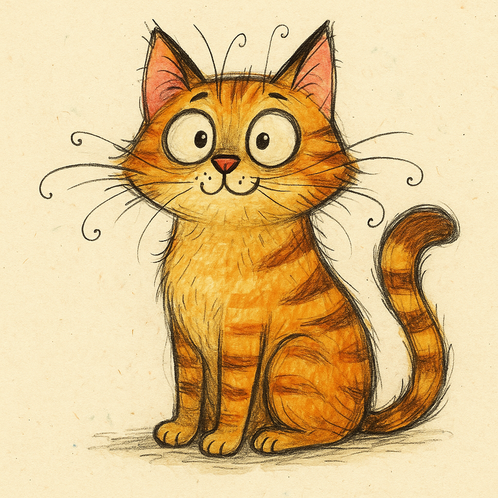 Orange Kitty animal animals cat children childrens illustration cute design fantasy graphic design illustration kitty