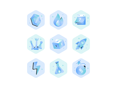 GoalScript Product Illustrations p.1 achievements app app store art colorful design flat goals icons illustration illustrator planner product productivity tasks time management