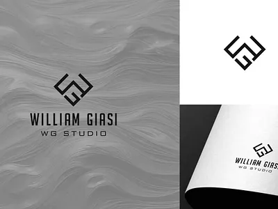 MODERN LETTERS W AND G LOGO DESIGN WG STUDIO branding design graphic design illustration letters logo minimal modern studio typography ui ux vector wg