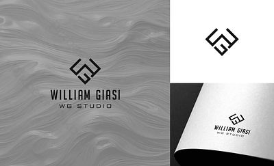 MODERN LETTERS W AND G LOGO DESIGN WG STUDIO branding design graphic design illustration letters logo minimal modern studio typography ui ux vector wg