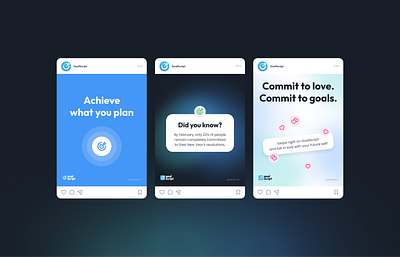 Goal Tracking App p.3 app app store artwork branding design goals graphic design illustration logo planner product productivity social media typography ui ux