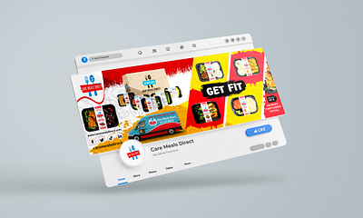 Care Meals Direct Facebook Cover branding design facebook cover graphic design illustration typography ux vector