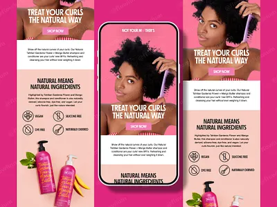 Email Design for a Hair Care Brand email email design email marketing email template graphic design newsletter newsletter design