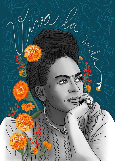 Frida Kahlo Postcard Collection editorial design frida illustration kahlo mexico postcards procreate