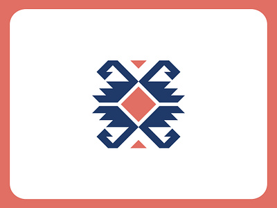 Ornamental Logo #15 - Straja abstract branding folk geometry logo moldovan orange ornamental psychology romania romanian sharp angles symmetry traditional wolf