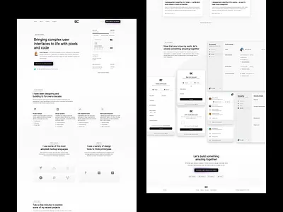 Personal portfolio redesign modern monochromatic portfolio ui ux