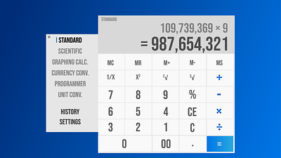Daily UI challenge: Day4- Calculator calculator dailyui