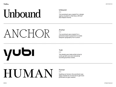 Bespoke Wordmarks bold branding branding and identity clean design dribbble freelance graphic design identity logo logo design logotype minimal modern modernist serif type typeface typography wordmark