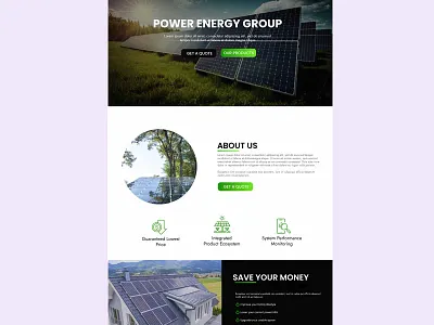Solar Installation Company Website Design Services landing page logo solar webdesign wordpress