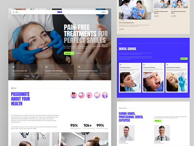 SMILEO - Dental Clinic Landing Page Design appointment booking care clinic cosmetology dental dentist doctor health healthcare hospital medical medical care medicine modern services teeth ui ux website