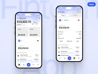 Fintech Mobile Apps app branding design graphic design icon illustration logo minimal ui user behavior user interface ux uxui vector