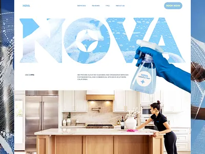 NOVA web branding design elegant graphic design header homepage logo luxury ui ux web web design