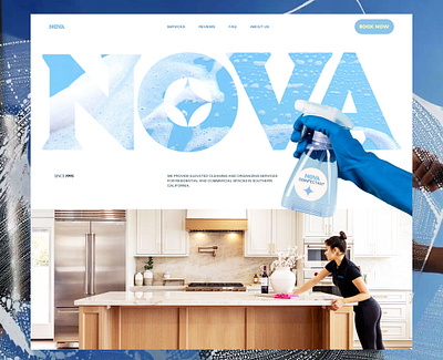 NOVA web branding design elegant graphic design header homepage logo luxury ui ux web web design