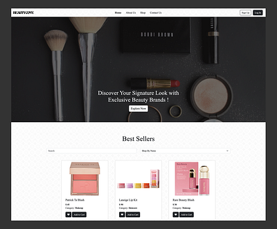Beauty Cove - E-Commerce Website css3 html5 mobiledesign responsive ui uidesign uiux webdesign