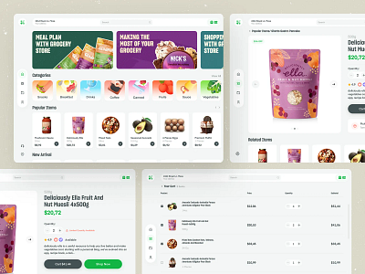 Grocery Web App Design admin dashboard design ecommerce grocery grocery shopping landing page online grocery product design product design app ui ui design user interface web web design webapp webdesign website