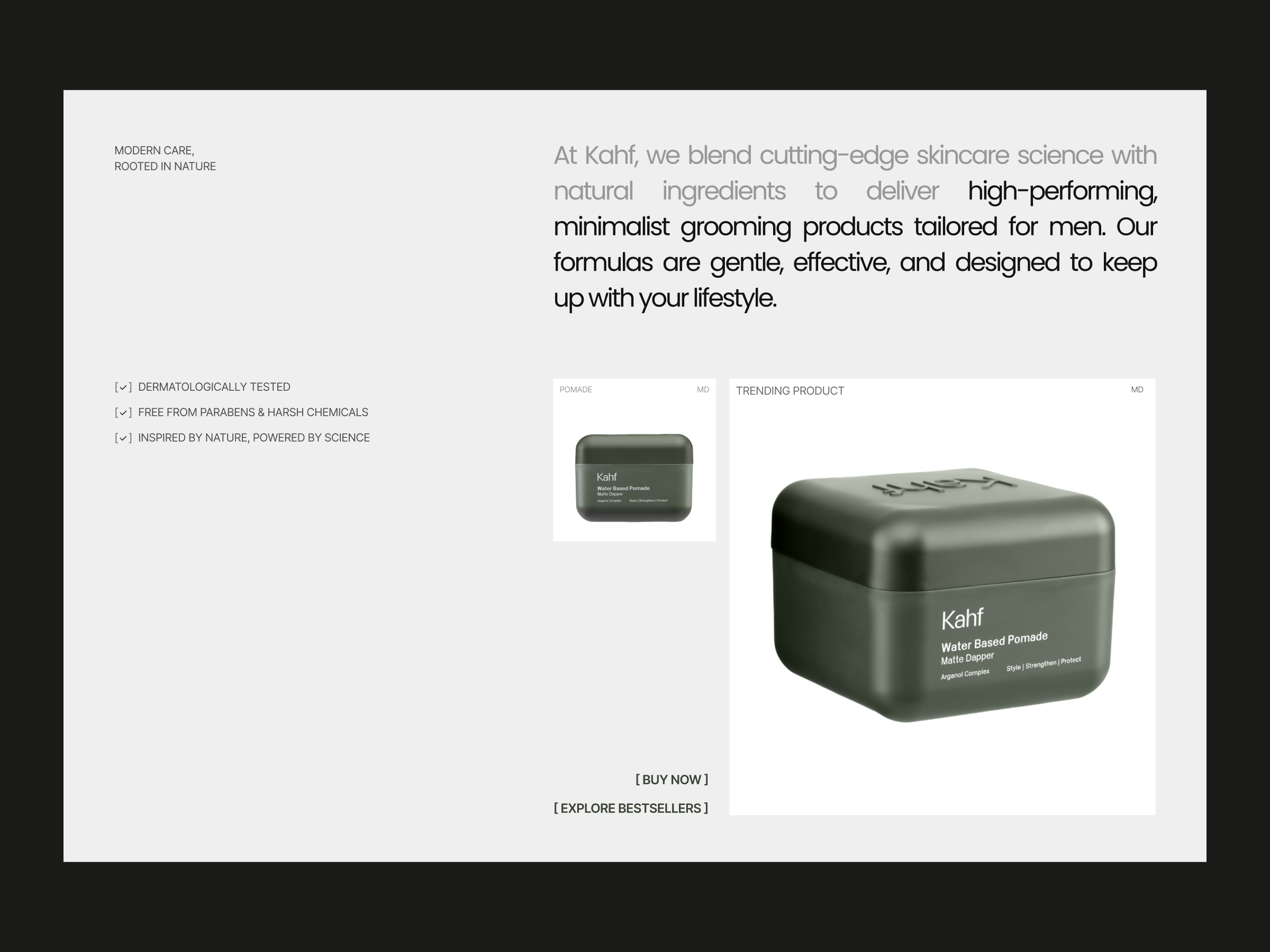 Kahf — Landing Page Redesign branding clean cosmetics design e commerce minimalist face wash graphic design kahf kahf website minimal socials trending ui uiux website design