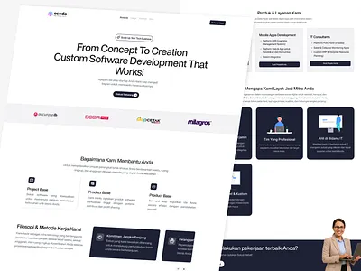 Era Solusi Data - Landing Page branding company design web company profie design company web design design minimalist graphic design landing page typography ui ux web company design web design