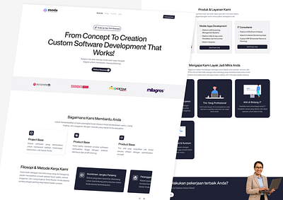 Era Solusi Data - Landing Page branding company design web company profie design company web design design minimalist graphic design landing page typography ui ux web company design web design