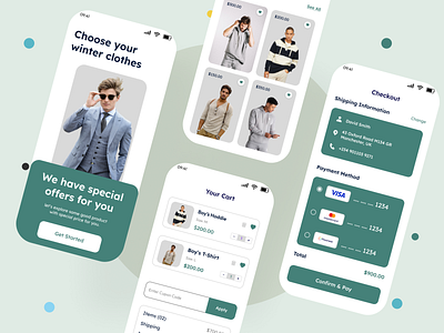 Fashion Ecommerce app concept app design e commerce fashion mobile ui ux