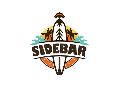 Sidebar logo concept 3d logo animation beach bold logo branding colorful concept creative graphic design idea logo logotype minimal modern ocean playful surf surf board surfing ui
