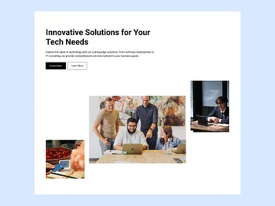 Landing page hero section landing page