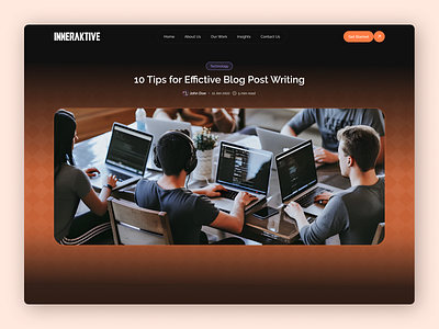 Blog Page agency blog blog design blog details blog page blog web clean design effect hero hero section landing page modern ui design web design web hero web ui website