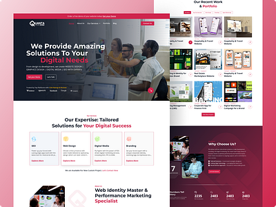 Creative Agency — Website Redesign design landing page ui uiux ux web web design