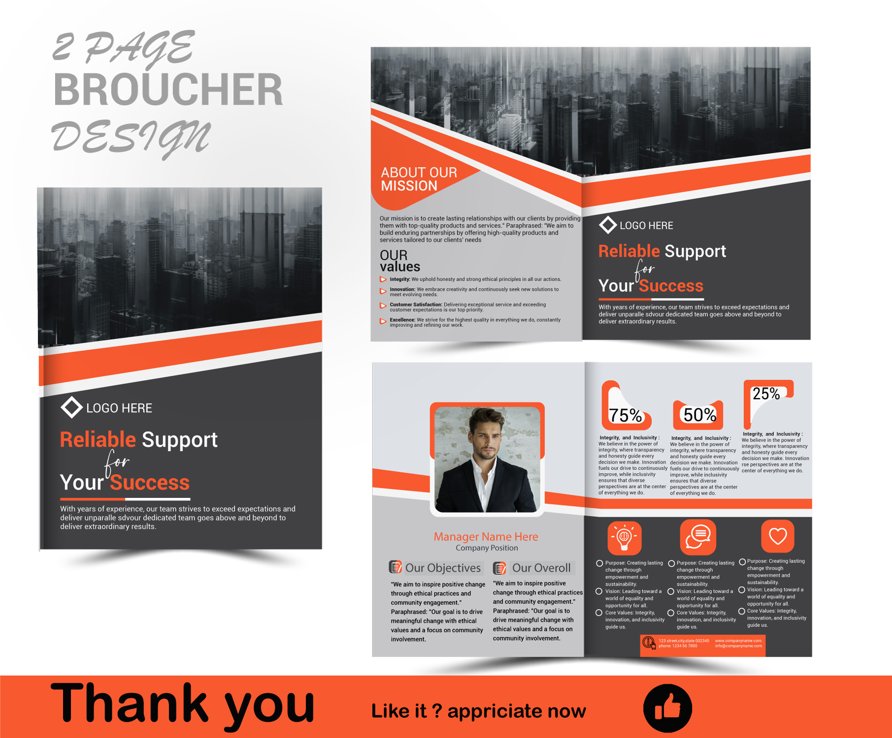 2 Page Brochure Design 2pagebrochure adobeillustrator adobephotoshop branding brochure design designer graphic design illustration mockupfile trifold brochure vector