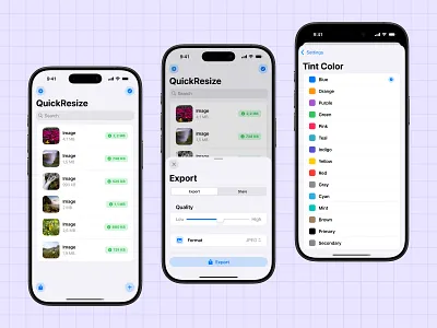 QuickResize - iOS Screens app design app ui design design design for ios design for iphone app design for mobile app digital design ios app ios app design ios app ui design ios ui iphone app iphone app design iphone app ui iphone app ui design mobile app mobile app ui ui ui for ios app ui for mobile app