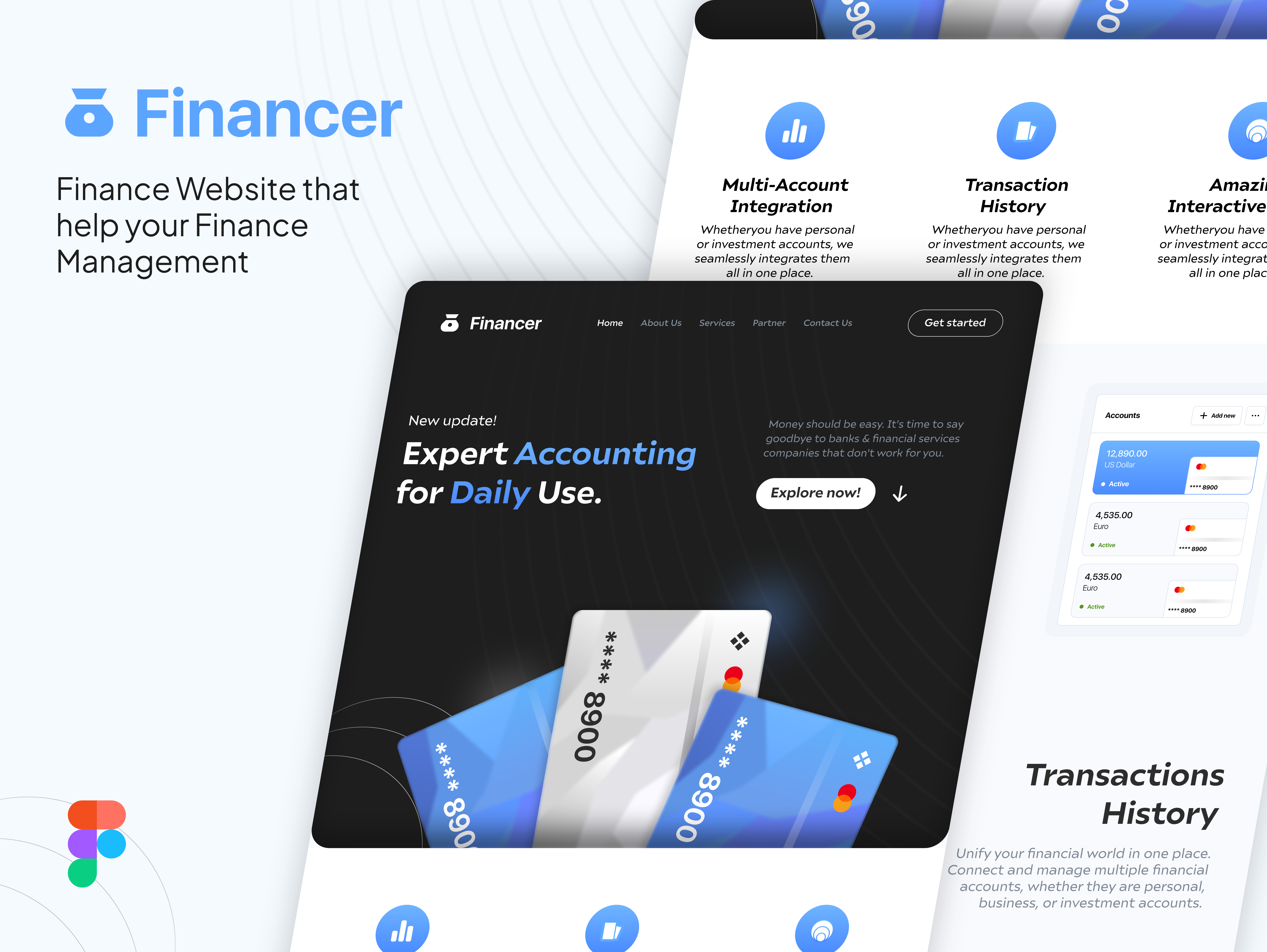 Example of Minimal Mobile & Website UI Design Figma