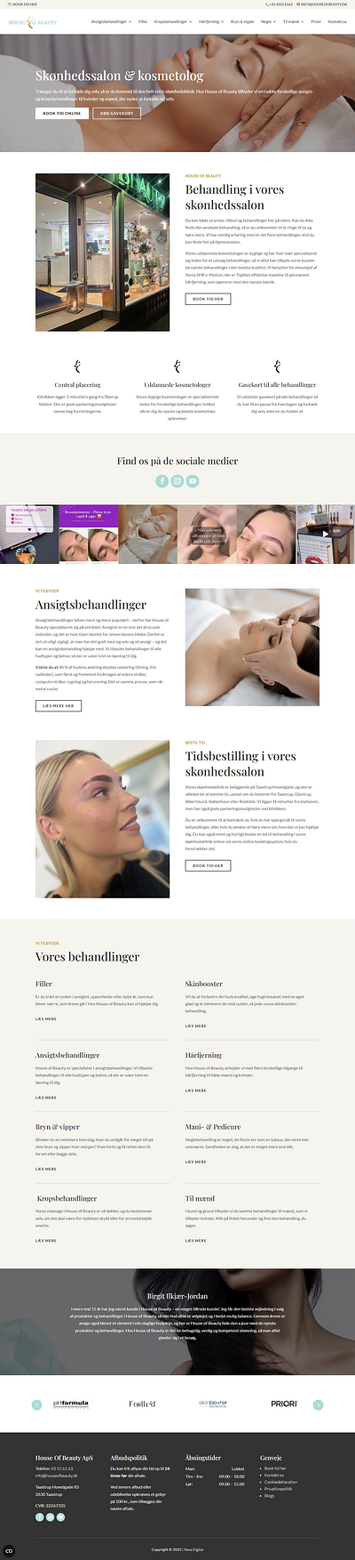 House of Beauty creative landing page